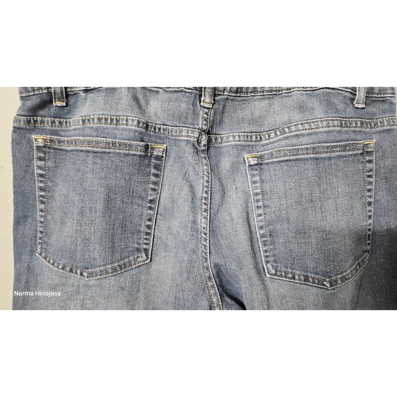 Men's Mid-Rise Blue Denim Jeans With Faded Wash Front Zipper & Button 5-Pocket D - Picture 3 of 10